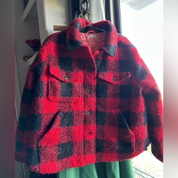 Cozy Sundance Buffalo Plaid red black Sherpa Woodcutter’s Jacket Extra Large XL - Picture 5 of 11